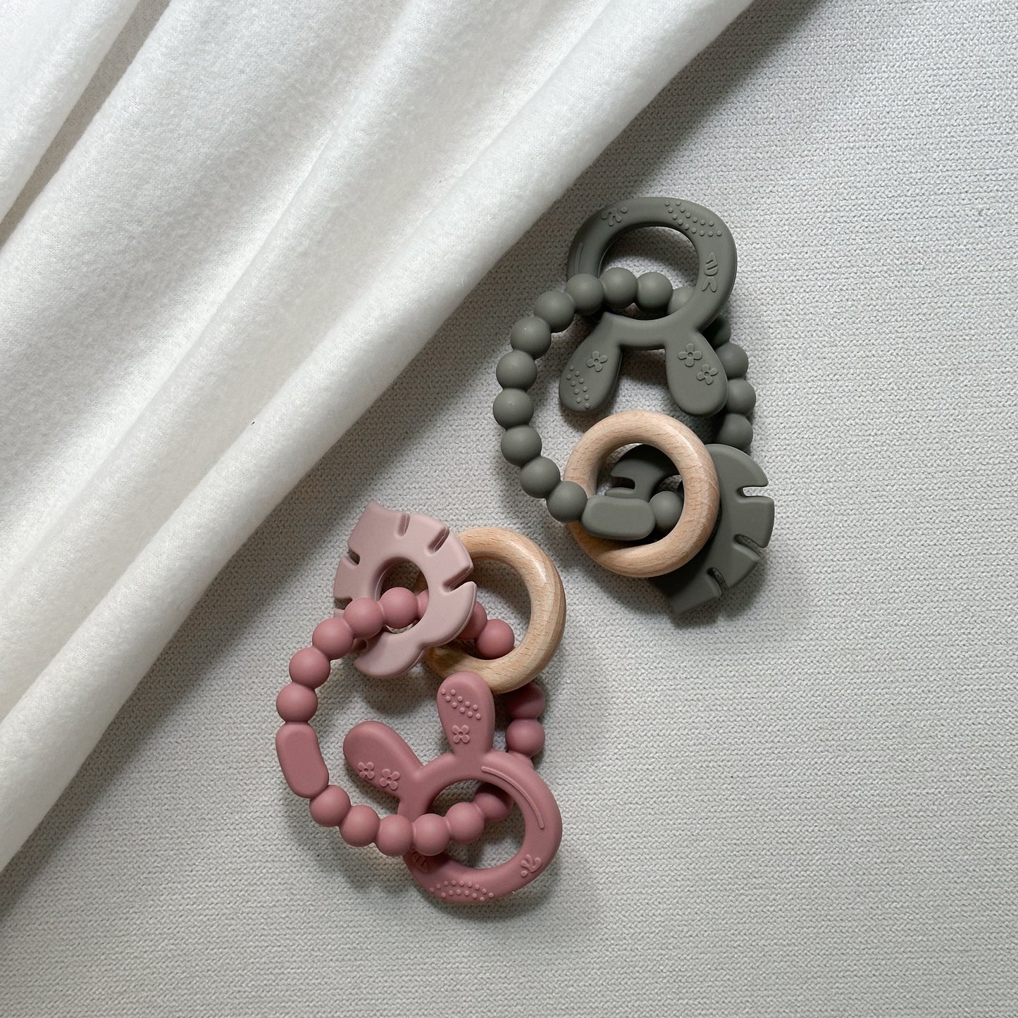 Wooden & Silicone Teether