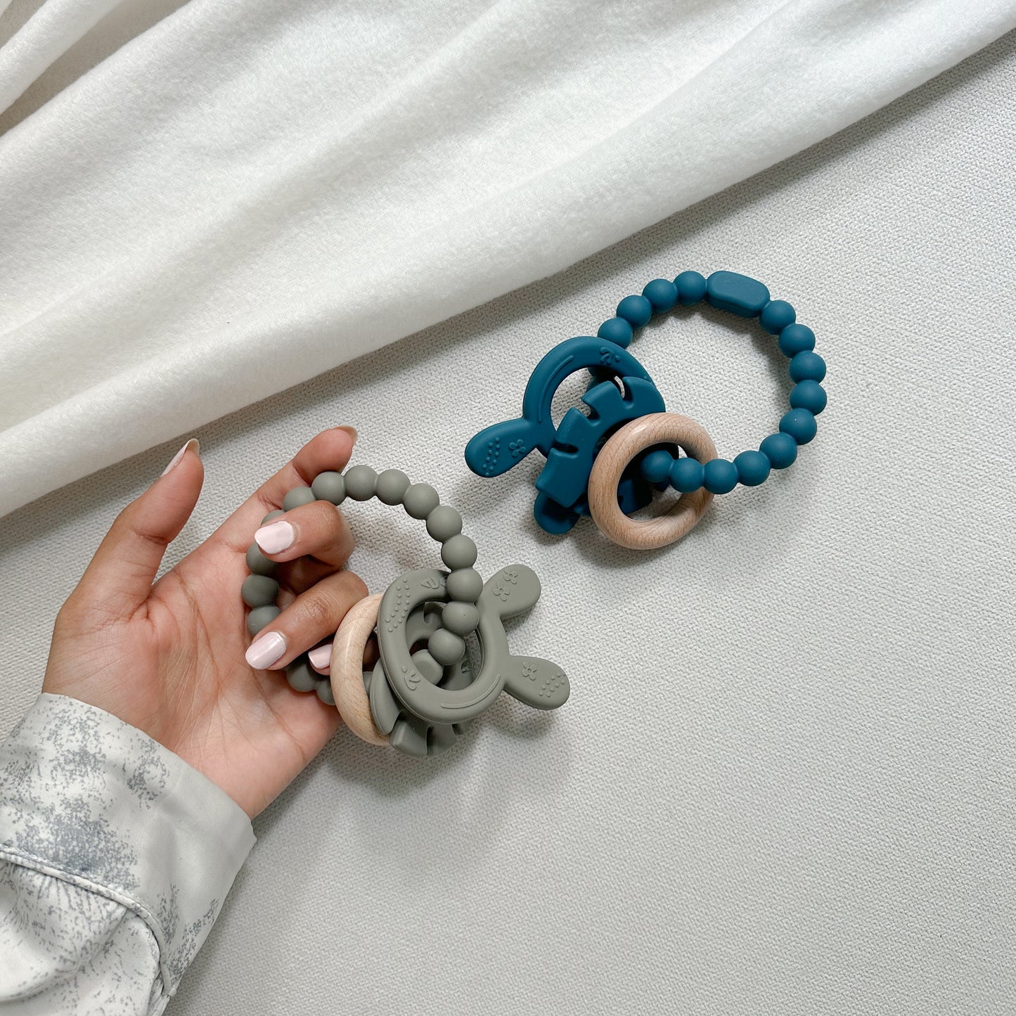 Wooden & Silicone Teether