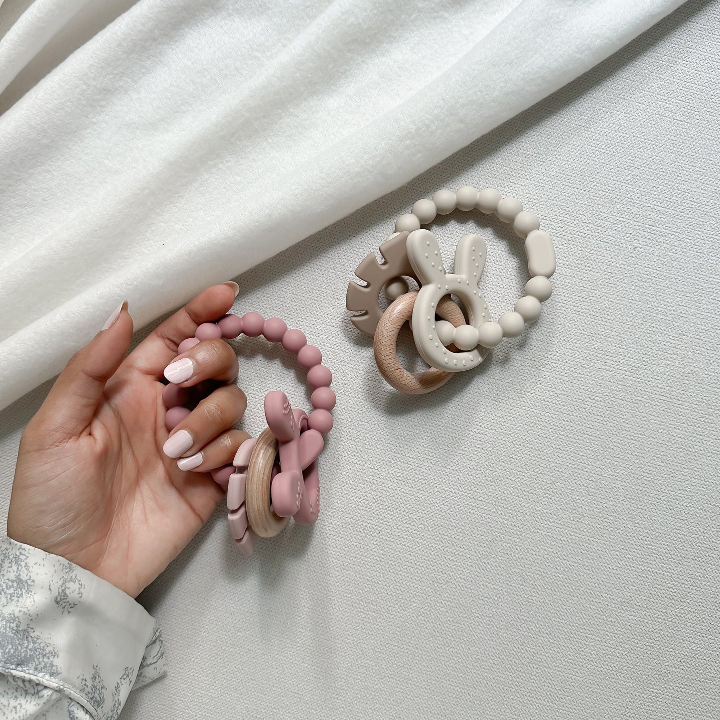 Wooden & Silicone Teether