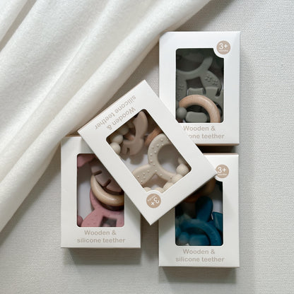 Wooden & Silicone Teether
