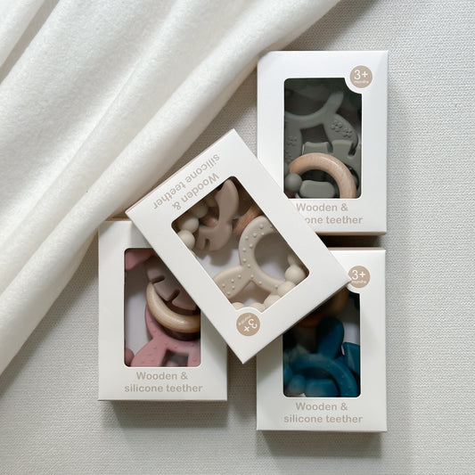 Wooden & Silicone Teether
