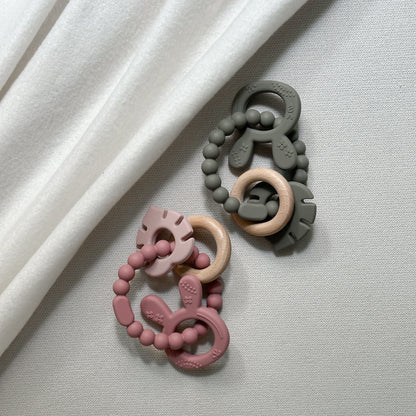 Wooden & Silicone Teether
